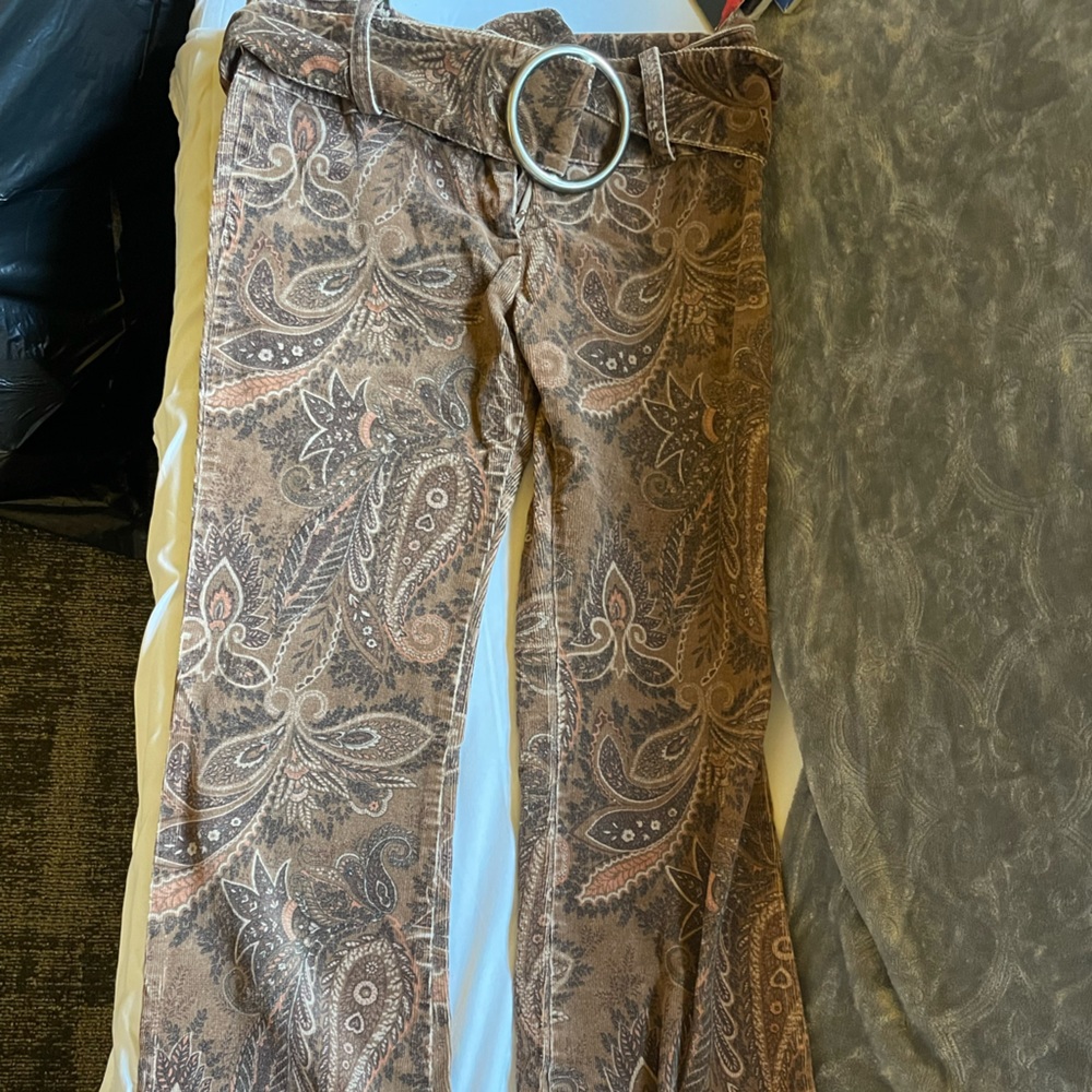 hippy brown bell bottom styled pants